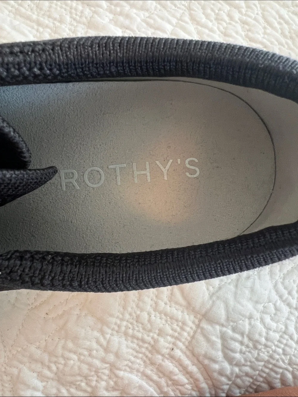 Women’s Rothy’s Low-Top Sneakers, Black Knit, Size 10.5, NEW